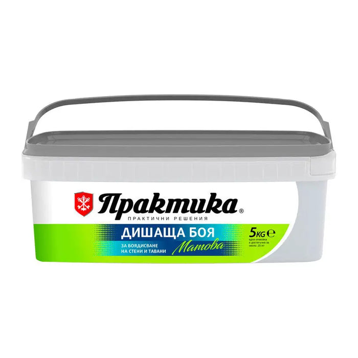 INTERIOR PAINT COLOR SILVER 5 KG PRAKTIKA - Цветни интериорни бои<<<Интериорни бои<<<Подови и стенни