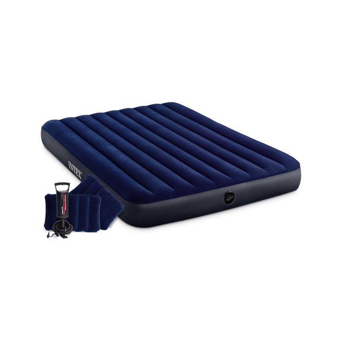 INFLATABLE MATTRESS 152X203X25CM WITH PUMP INTEX 64765