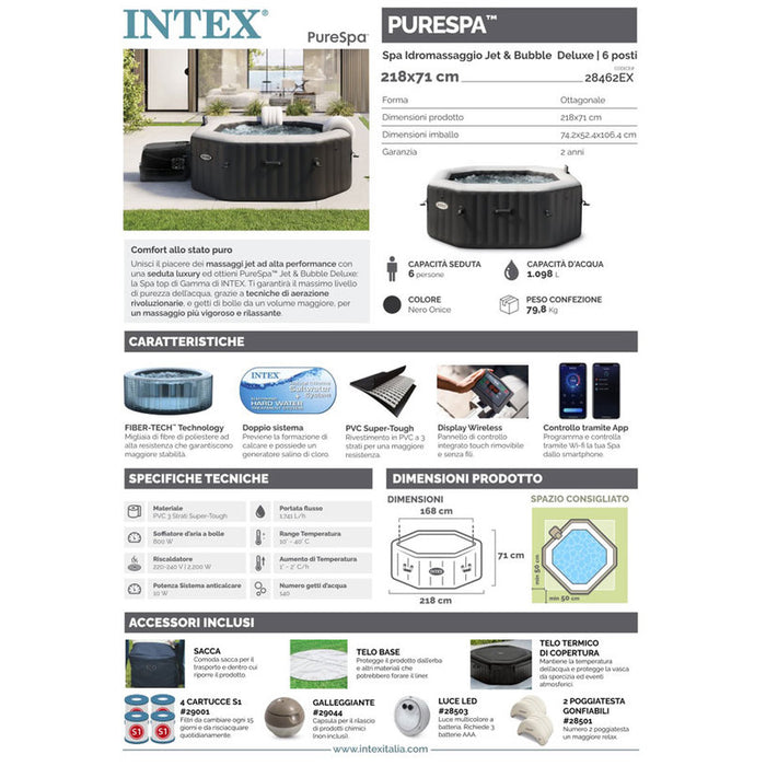 INFLATABLE JACUZZI F218X71CM INTEX 28462