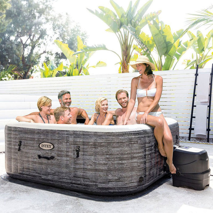 INFLATABLE JACUZZI 239X239X71CM GREYSTONE BUBBLE DELUXE INTEX 28452