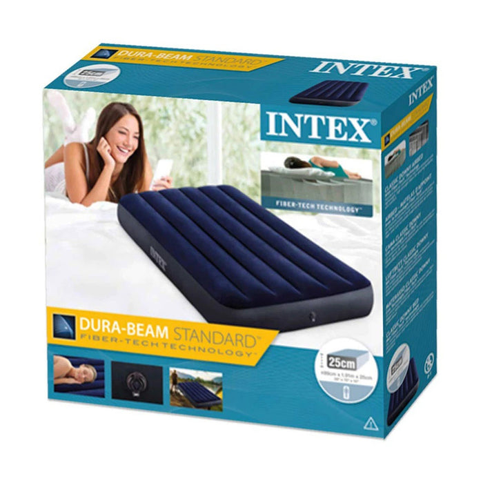 CLASSIC DOWNY INFLATABLE MATTRESS 99X191X25CM INTEX