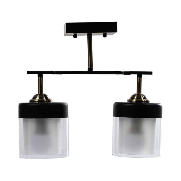 CHANDELIER 2XE27 BLACK INTO BEKY