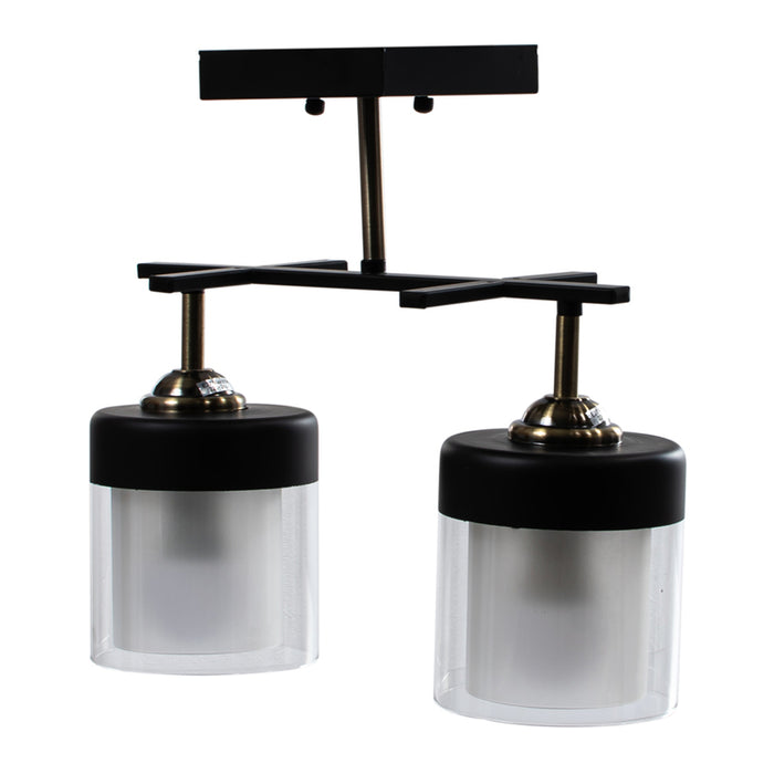 CHANDELIER 2XE27 BLACK INTO BEKY