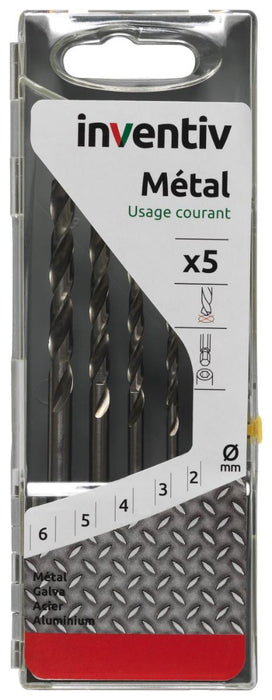 DRILL SET METAL 2-6 5PCS INVENTIV