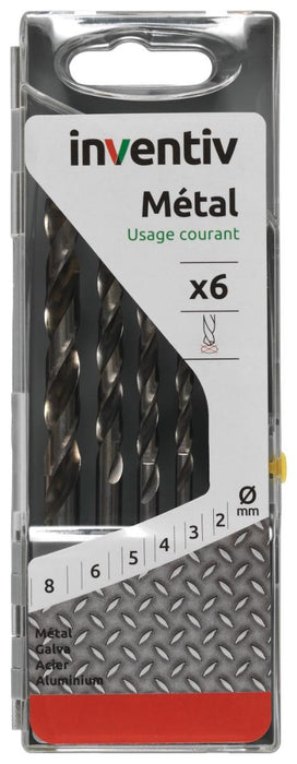 DRILL SET METAL 2-8 6PCS INVENTIV