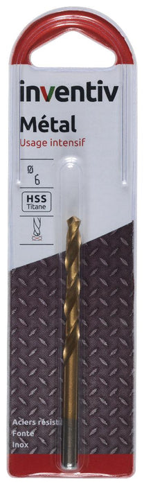 DRILL METAL HSS-TIN Ф6 INVENTIV