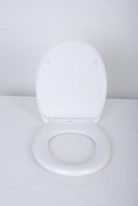 TOILET SEAT SLOWCLIP PVC WHITE