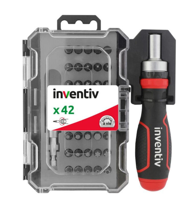BIT SET WITH SCREWDRIVER 42H. INVENTIV