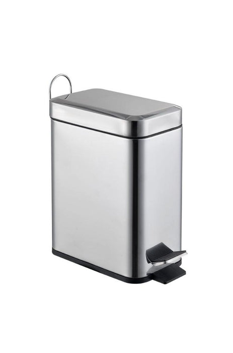 BASKET WITH PEDAL 5L METAL CHROME