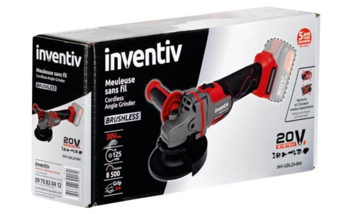 CORDLESS 20V INVENTIV 125 angle grinder