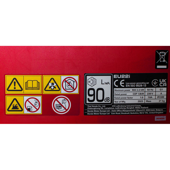 INVERTER GENERATOR HONDA EU22I 1800 W - Електрогенератори<<<Големи машини<<<Инструменти и