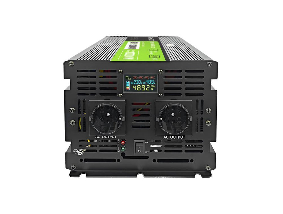 Inverter GREEN CELL 48/220V DC/AC 5000W/10000W INVGCP5000LCD LCD pure sine wave - Инвертори<<<Непрекъсваеми