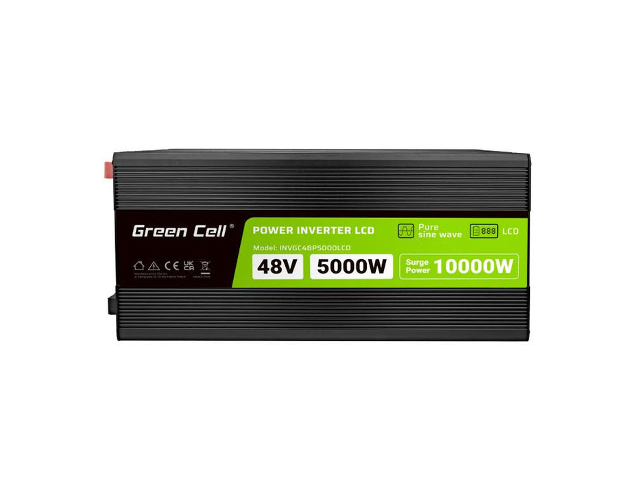 Inverter GREEN CELL 48/220V DC/AC 5000W/10000W INVGCP5000LCD LCD pure sine wave - Инвертори<<<Непрекъсваеми