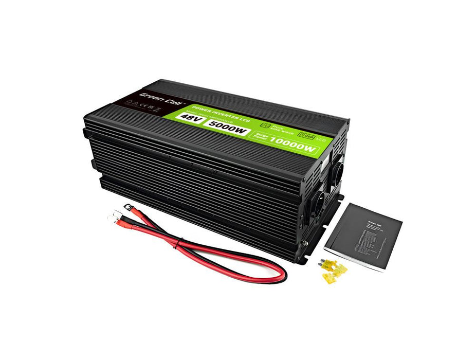 Inverter GREEN CELL 48/220V DC/AC 5000W/10000W INVGCP5000LCD LCD pure sine wave - Инвертори<<<Непрекъсваеми
