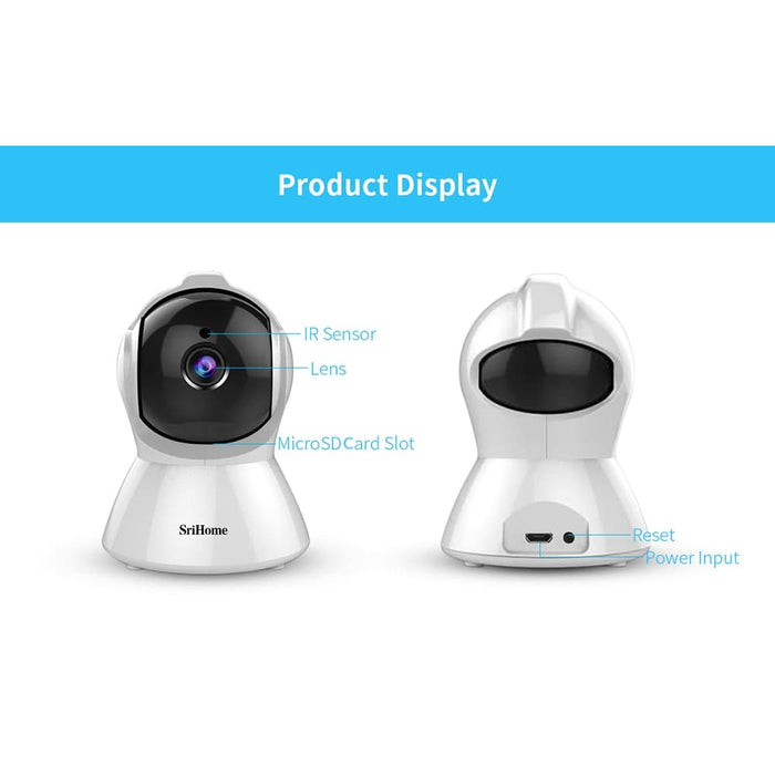 IP camera Sricam SH025 Smart Home Wifi 1080P, ONVIF, night vision, internal mounting, rotating, follow a subject