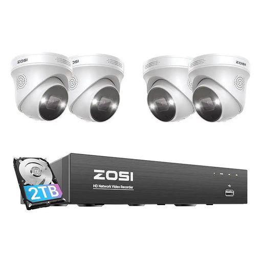 IP Camera ZOSI C225 4 pcs WiFi 5MP + NVR 8ch + 2TB HDD - IP cameras<<<Smart Home<<<InnproXML