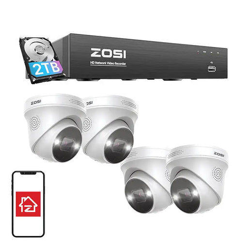 IP Camera ZOSI C225 4 pcs WiFi 5MP + NVR 8ch + 2TB HDD - IP cameras<<<Smart Home<<<InnproXML