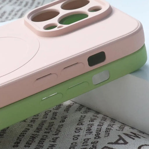iPhone 14 Pro Max Silicone Magnetic Case Magsafe - pink - Cell phone cases and covers<<<HurtelXML