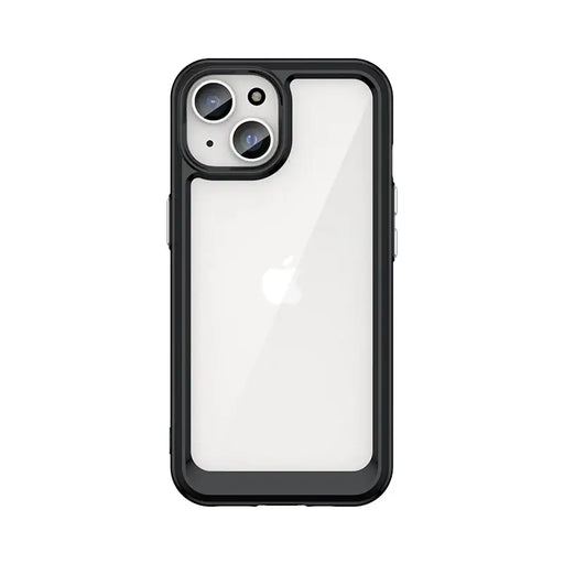 iPhone 15 Outer Space Reinforced Case with Flexible Frame - Black - Cell phone cases and covers<<<HurtelXML