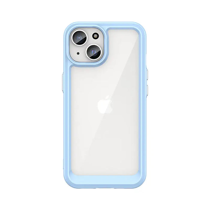 iPhone 15 Plus Outer Space Reinforced Case with Flexible Frame - Blue - Cell phone cases and covers<<<HurtelXML