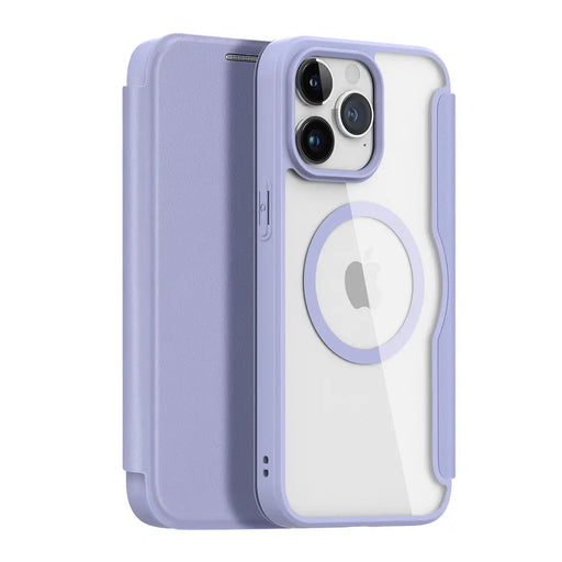 iPhone 15 Pro Max Magnetic MagSafe Flip Case Dux Ducis Skin X Pro - Purple - Cell phone cases and covers<<<HurtelXML