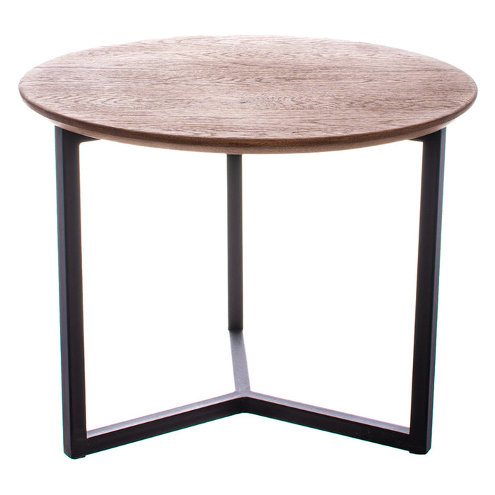 COFFEE TABLE WITH SOLID OAK TOP IPM BASIC Φ70X42 CM NATURAL