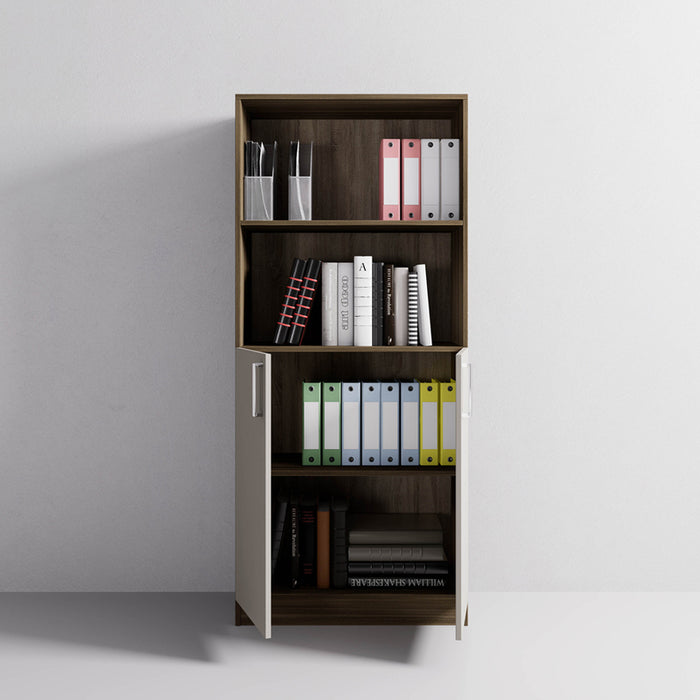 OFFICE SHELF WITH 2 DOORS AND 2 SHELVES IRIM OLIVE L OAK DYLAN/KASHMIR