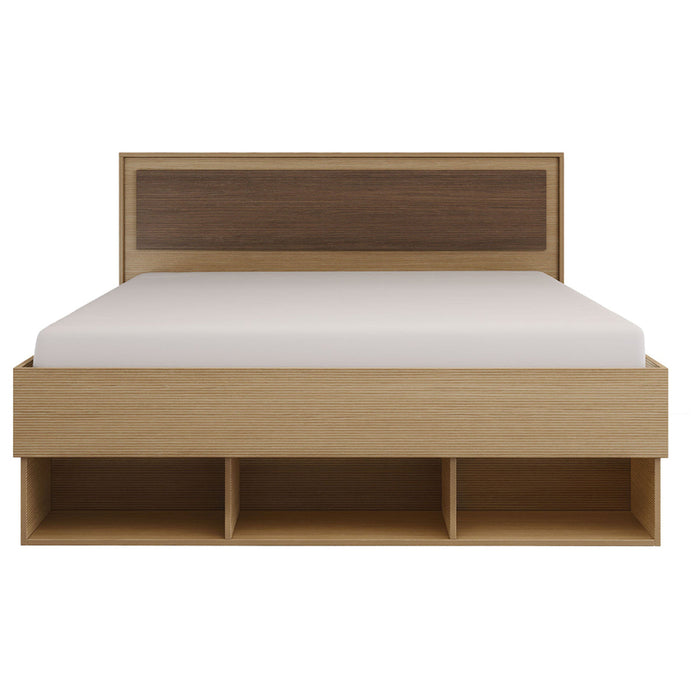 BEDROOM FOR MATTRESS 160X200 CM IRIM ZURICH OAK LINEA/WALNUT LINEA