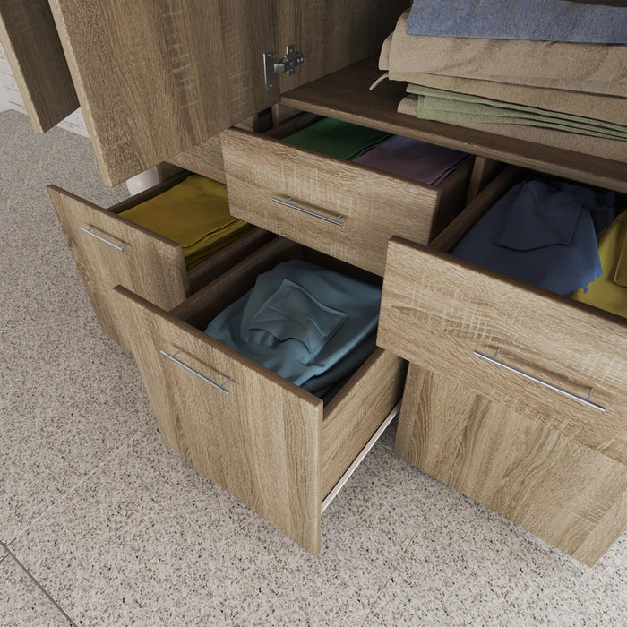 TRICRYL WARDROBE IRIM TRANS 120X190X52 CM.
