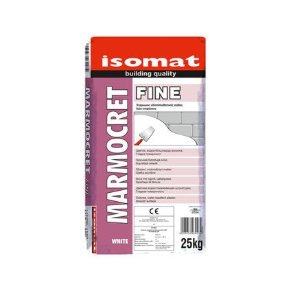 CEMENT PLASTER WHITE, WATER REPELLENT ISOMAT MARMOCRET FINE