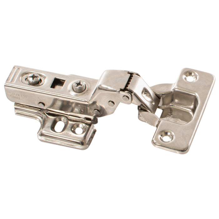 STAINLESS STEEL HINGE WITH HIGH SHOULDER SHOCK ABSORBER AND IVENTO CLIP
