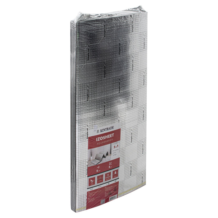 XPS BASE FOR LAMINATE IZOSHEET AQUABARRIER 5 MM 5 M2 IN A PACKAGE