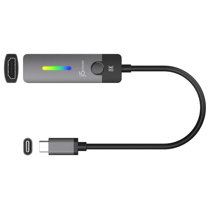 Adapter j5create JCA157, USB-C male - HDMI 2.1 female, 8K