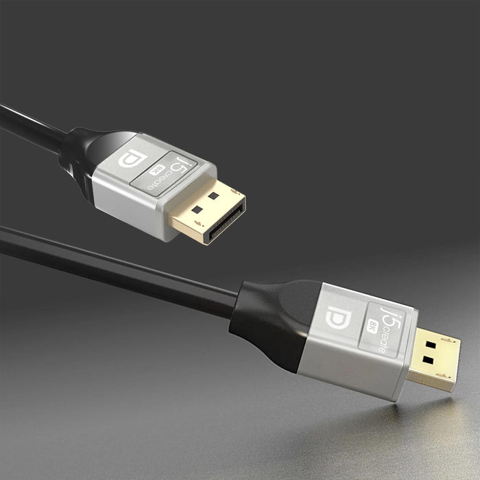 Cable j5create JDC43, DP male - DP male, 8K, 2 m