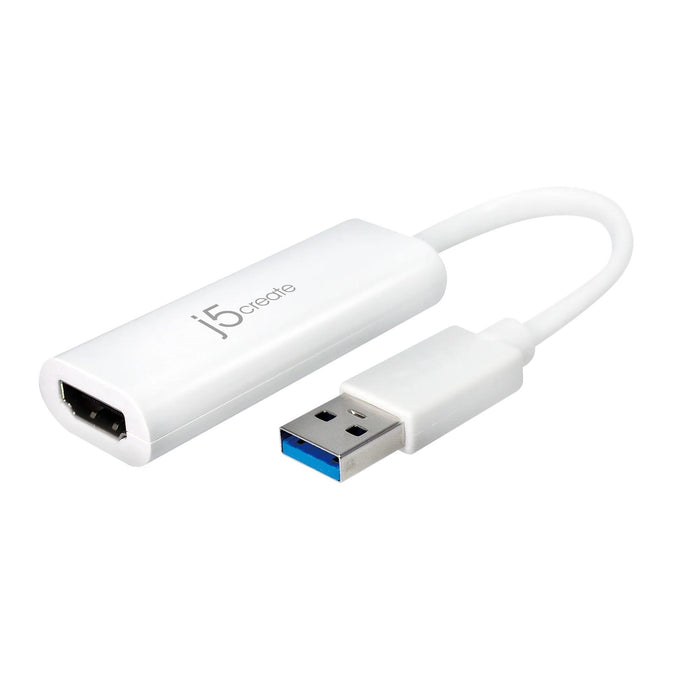 j5create JUA254 Adapter, USB-A to HDMI, White