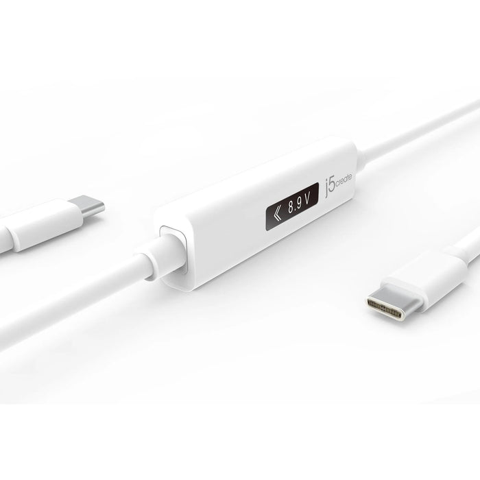 j5create JUCP14 Charging Cable, Power Meter, USB-C