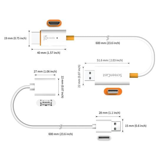 Adapter j5create JVAW56, ScreenCast, HDMI, 2.4 GHz, 5 GHz, full HD