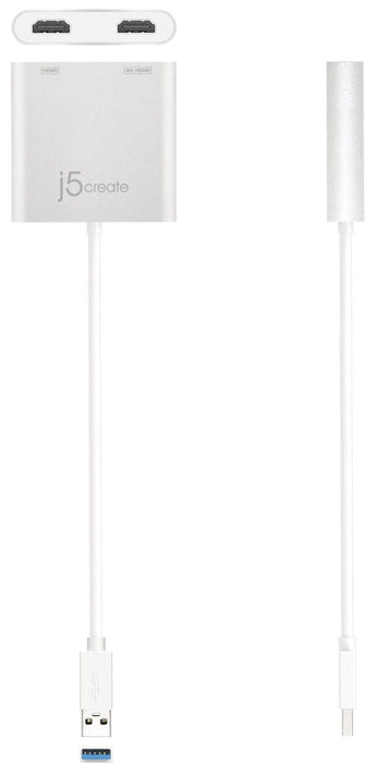 Adapter j5create JUA365, For 2 monitors, USB-C - HDMI