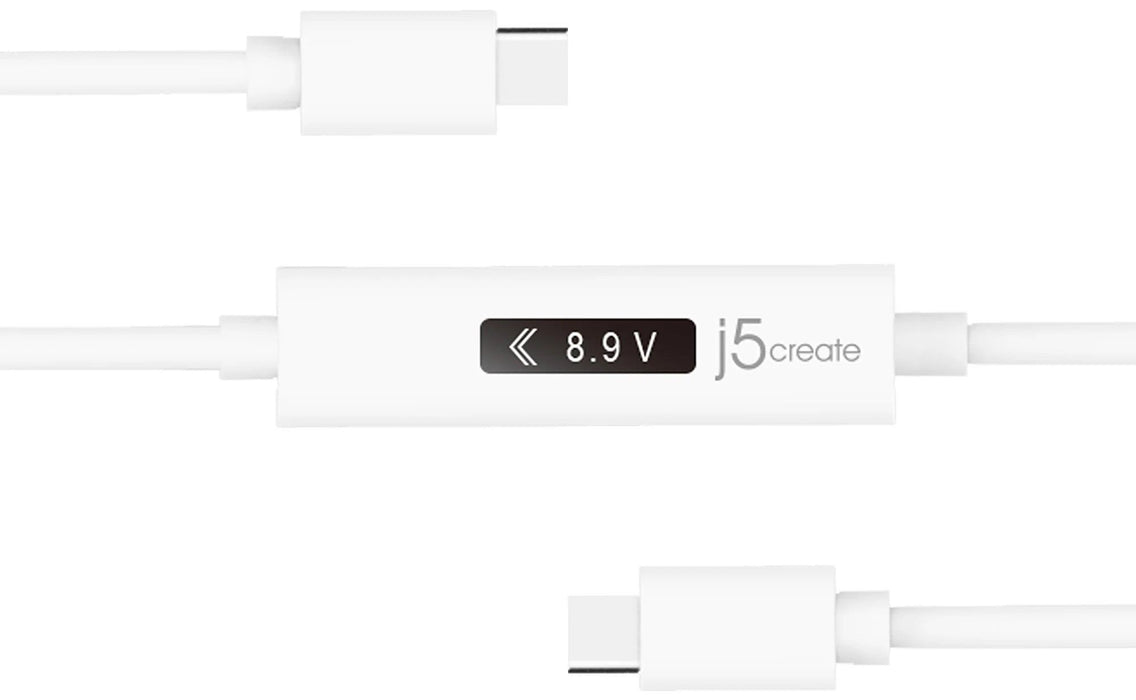j5create JUCP14 Charging Cable, Power Meter, USB-C