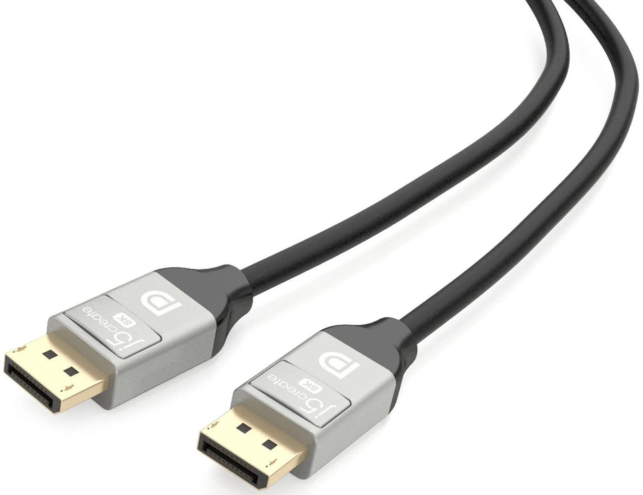 Cable j5create JDC43, DP male - DP male, 8K, 2 m