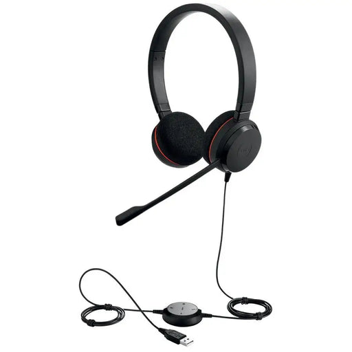 Jabra Evolve 20 Stereo Microsoft Teams Optimized Headset Microphone Black - Слушалки<<<Компютърна