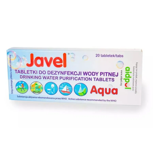 Javel Aqua water disinfection tablets 20 pcs - Water purifiersSUR-OCZ<<<SurvivalSUR<<<ActionPL
