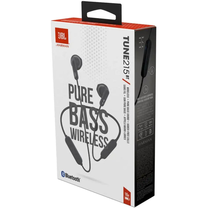 JBL Tune 215BT In-Ear Wireless Headphones - Black - Headphones