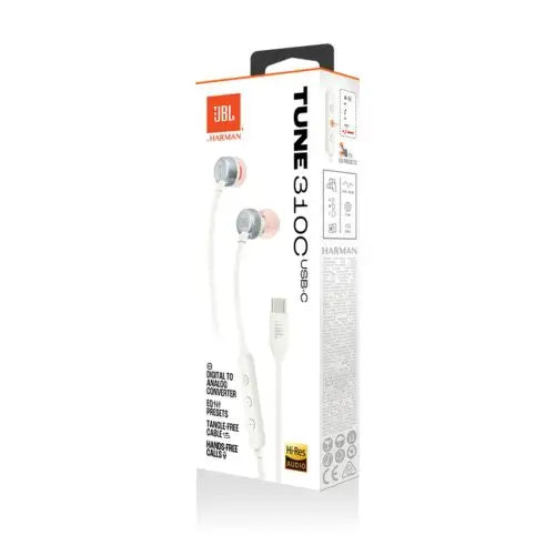 JBL Tune 310C Pure Bass In-Ear Headphones (Type-C) White EU - Audio<<<Основна<<<DunaXML&&&Headsets<<<JBL