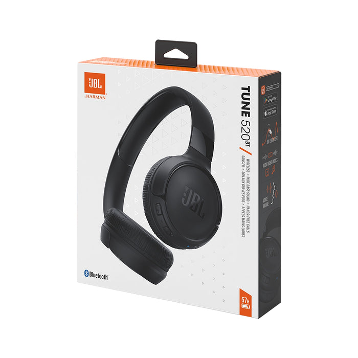 JBL Tune 520BT wireless on-ear Bluetooth 5.3 headphones - black