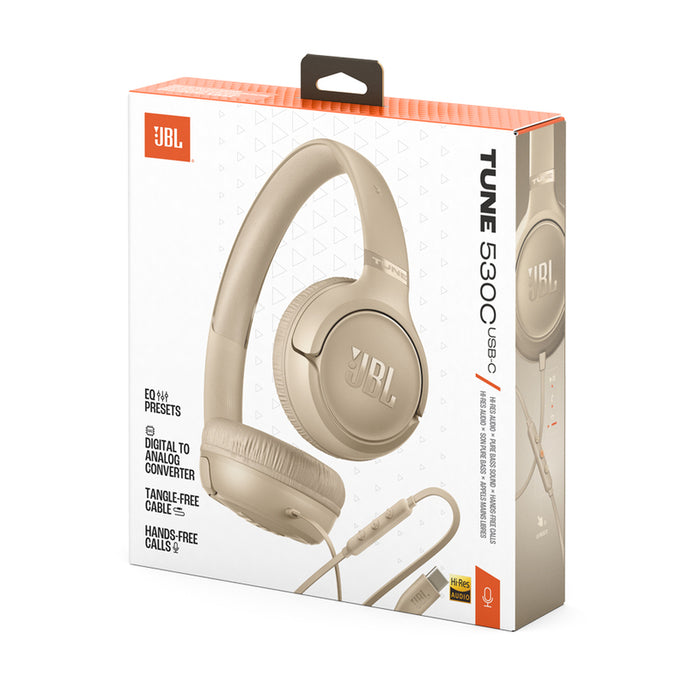 Stereo headphones JBL T530C BEIGE