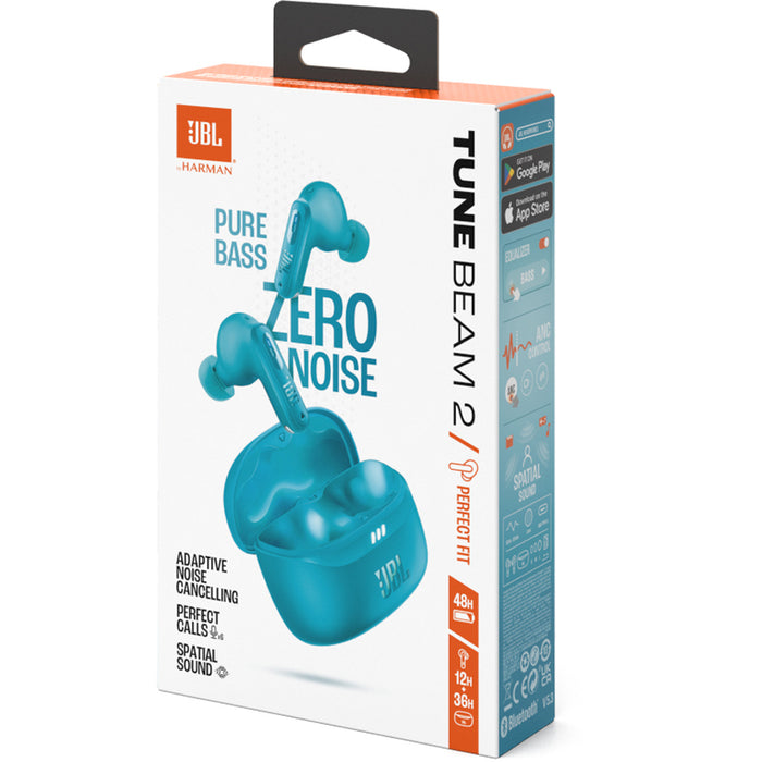 JBL Tune Beam 2 TWS Bluetooth Wireless In-Ear Earbuds Teal EU