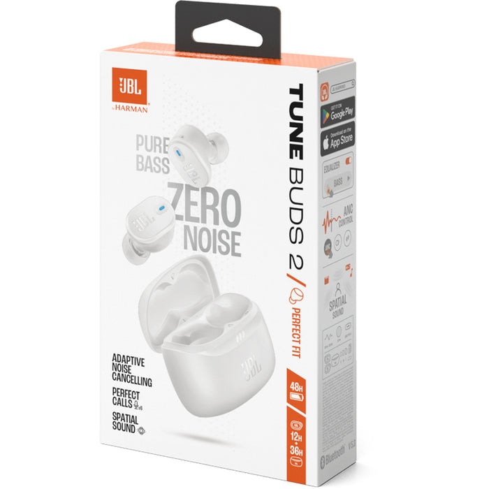 JBL Tune Buds 2 TWS Bluetooth Wireless In-Ear Earbuds White EU