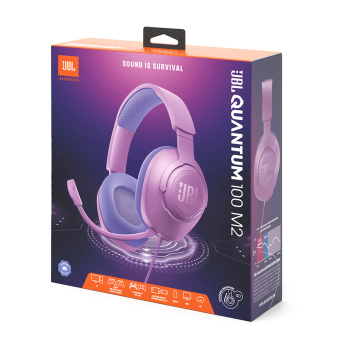 Gaming headphones JBL Quantum 100M2 Purple