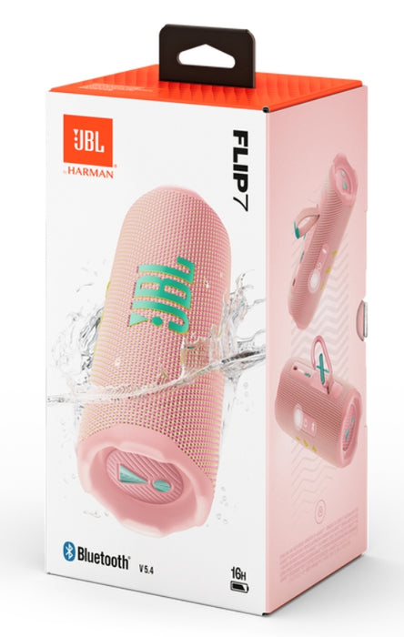 JBL FLIP7 PINK Portable waterproof and drop-proof speaker